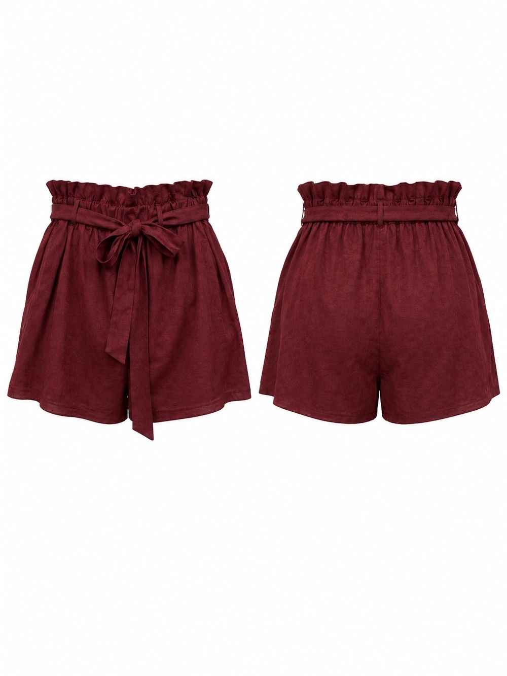 Ardene, burgundy high waisted shorts